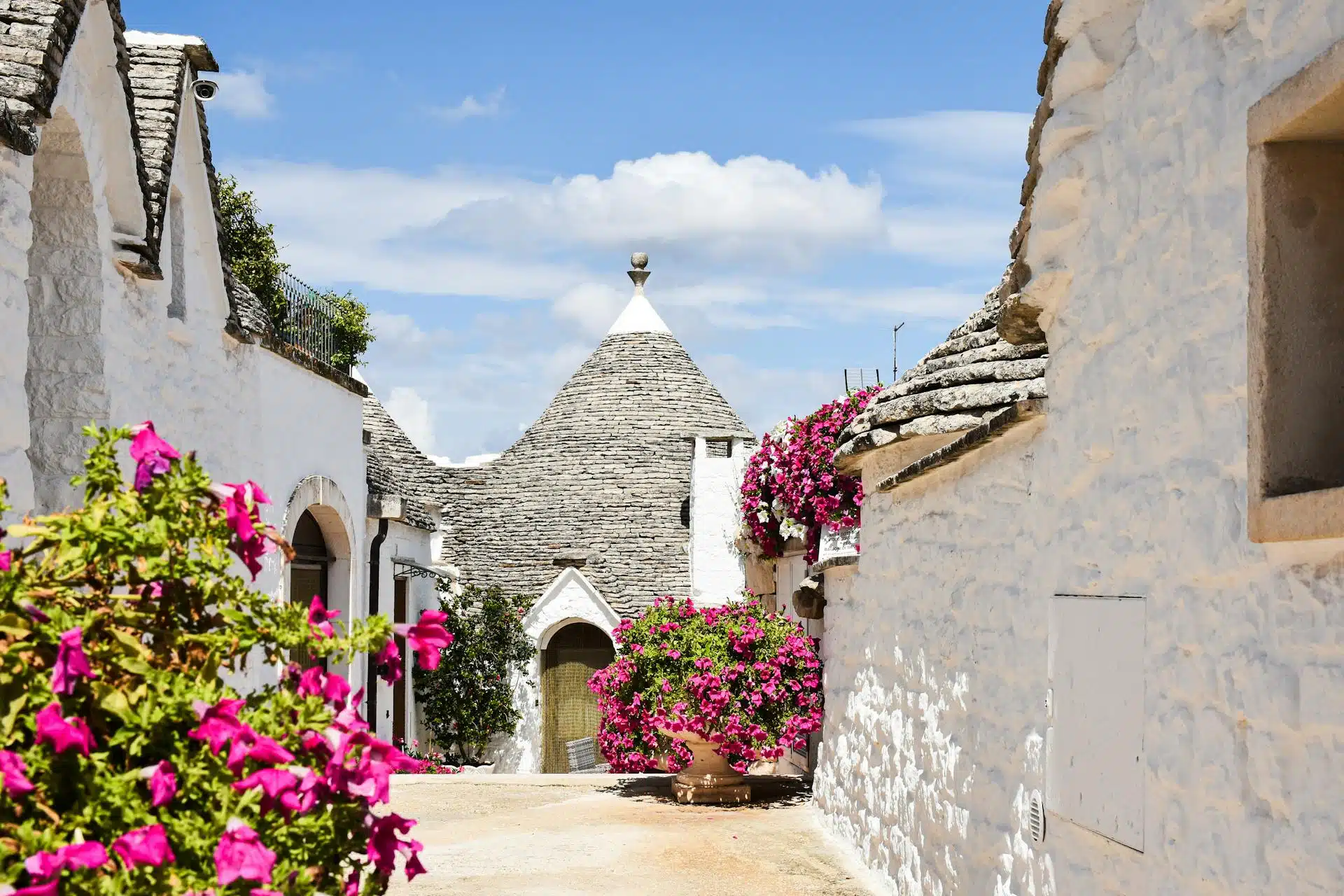 Trulli huisjes in Monopoli, Puglia, Zuid-Italië